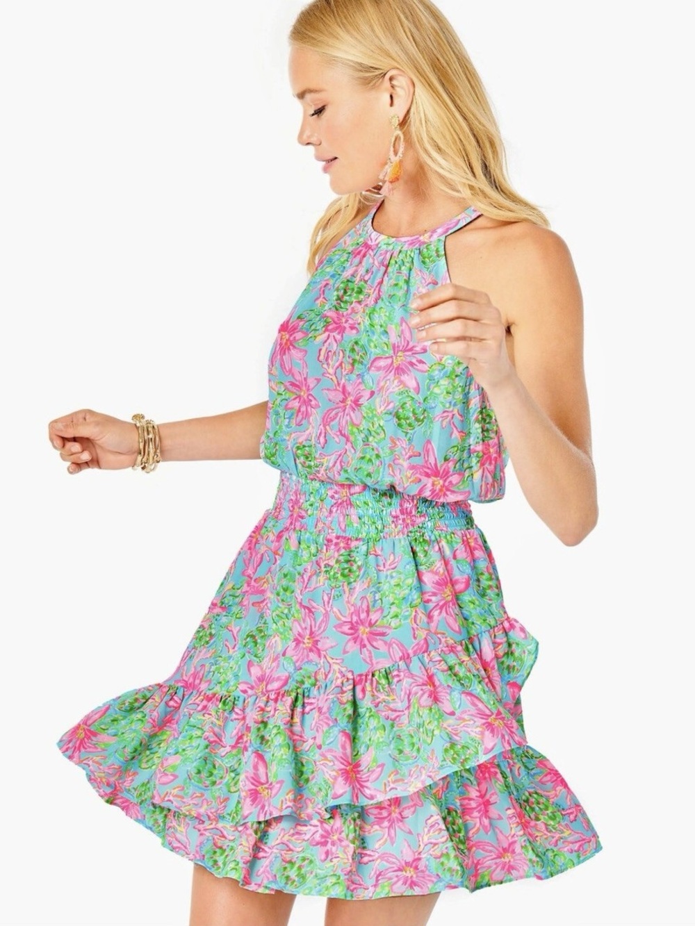 Lilly Pulitzer Pamelyn Dress - Surf Blue So Shellegant - Size 2